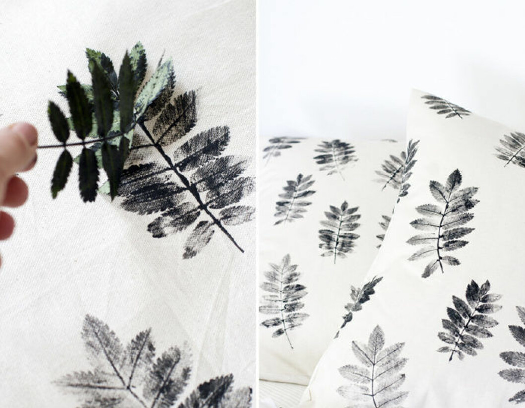 Foto: <a href="http://ukkonooa.blogspot.se/2015/07/uudet-paalliset-diy-printed-pillow.html">Ukkonooa.blogspot.se</a> ukkonooa_diy_tryckmedblommor