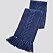Uniqlo x JW Anderson FW19, blå stickad halsduk