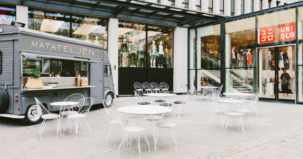 Uniqlos uteservering i Stockholm