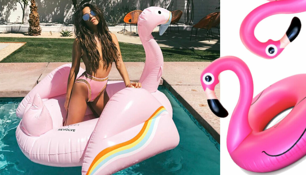 Nya Coachella-trenden: Uppblåsbar flamingo i poolen