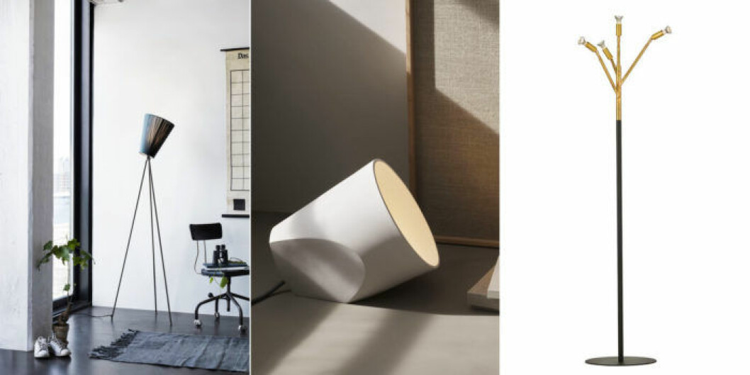 Foto: <a href="https://northernlighting.no/product/oslo-wood/" target="_blank" rel="noopener">Nothern lighting</a>, Oslo wood / <a href="https://store.menudesignshop.com/on-the-edge-lamp-p357.aspx" target="_blank" rel="noopener">Menu</a>, On the edge / <a href="http://orsjo.com/product/kvist-2/" target="_blank" rel="noopener">Örsjö belysning</a>, Kvist Använd lampor som är riktade uppåt och lyser på taket.