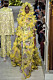Valentino Haute Couture SS19, gul klänning i spets.