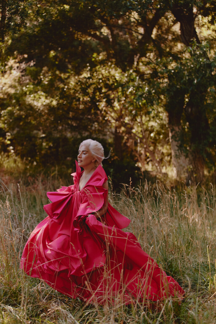 Lady Gaga bakom kulisserna under Voce viva-kampanjen.