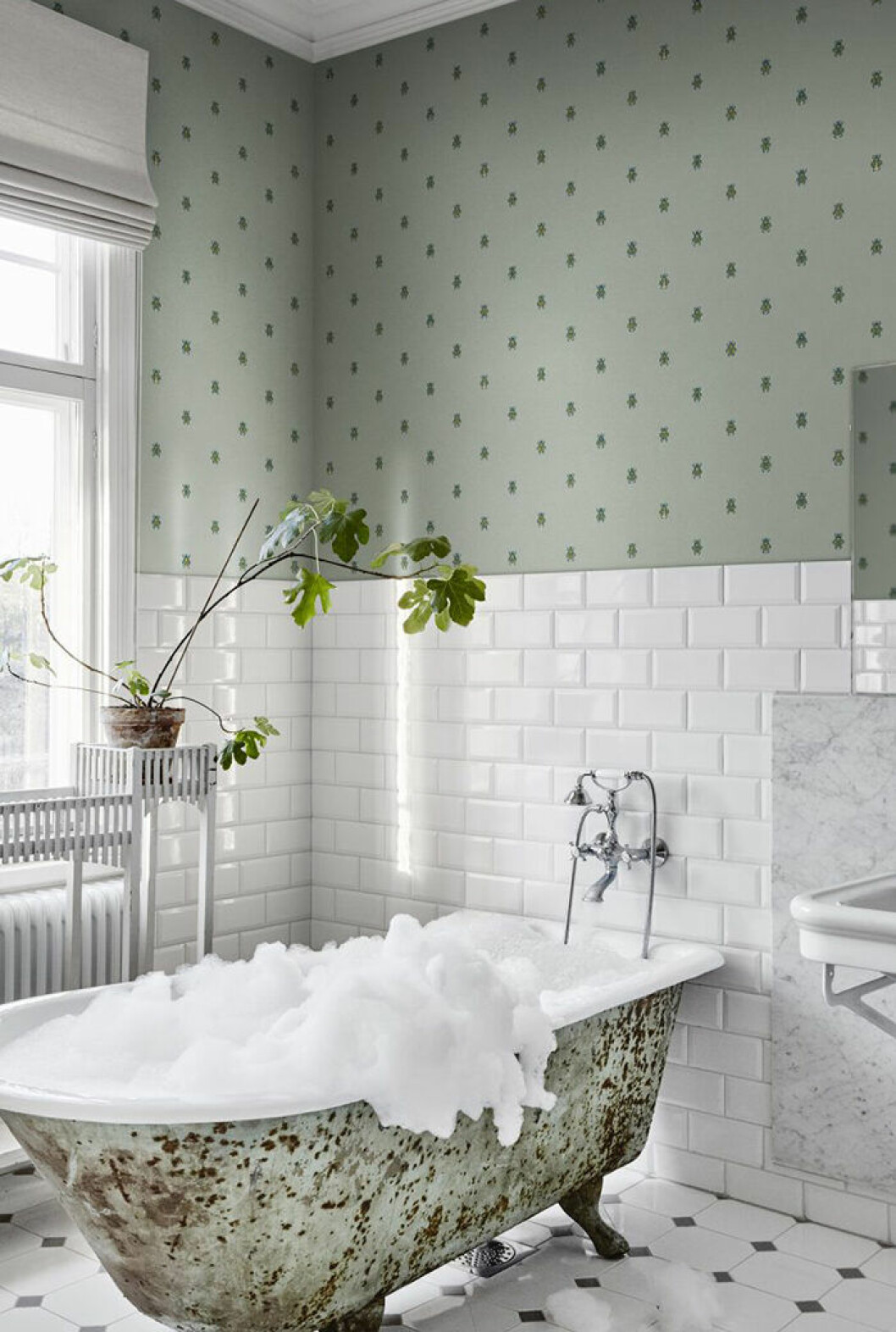 Foto: Sandberg Wallpaper Välj rätt tapet till badrummet