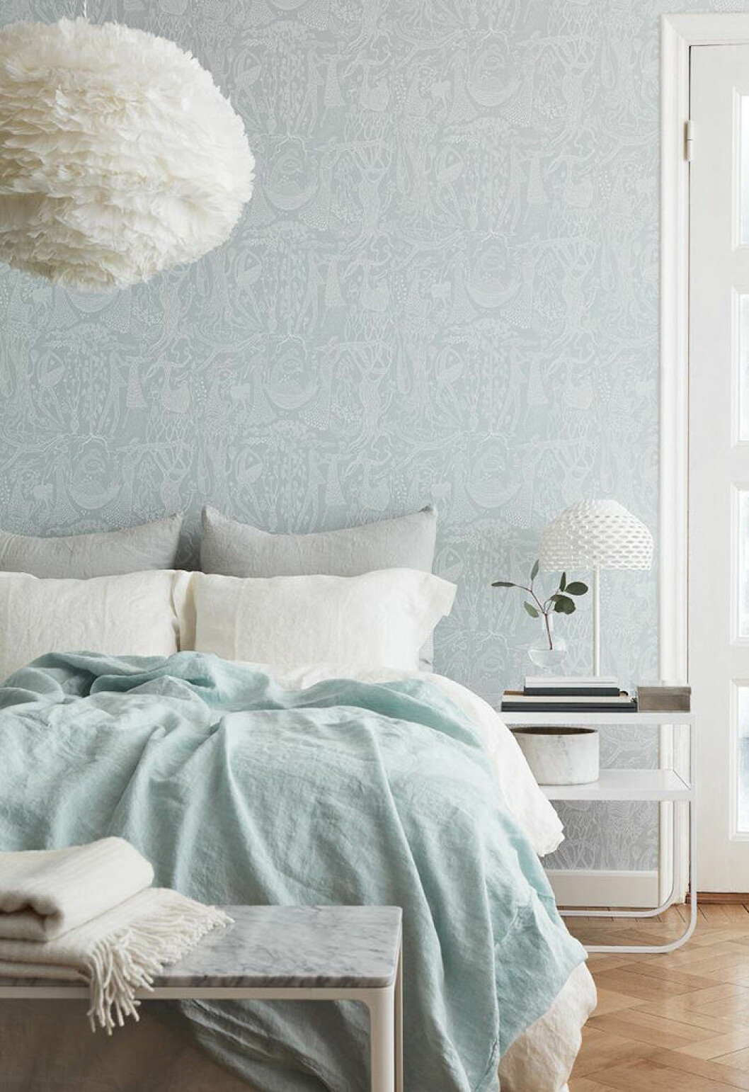 Foto: Scandinavian Wallpaper Välj rätt tapet i sovrummet