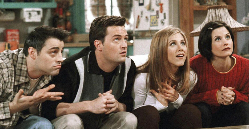 Joey, Chandler, Rachel och Monica i Vänner.