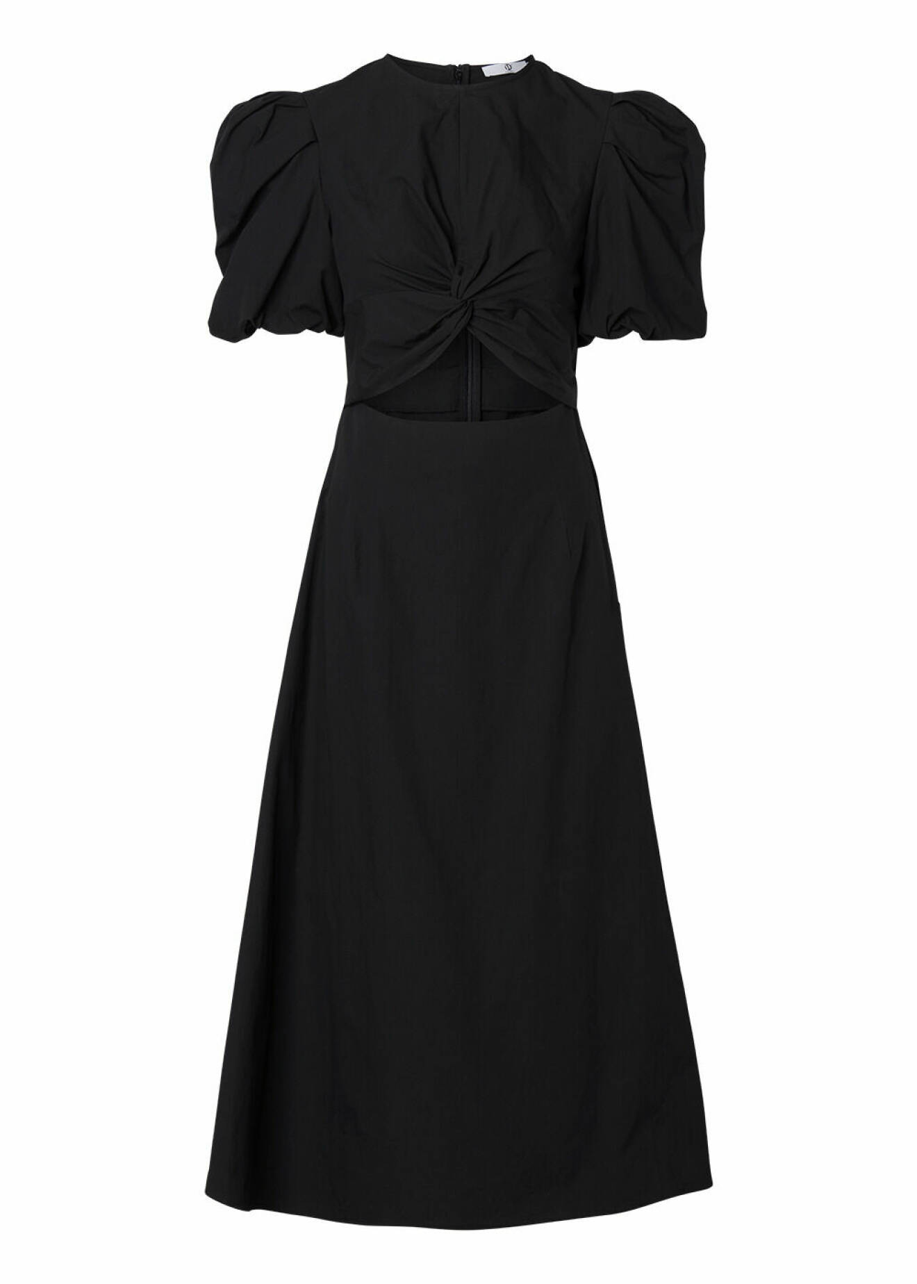 svart klänning med puffärm