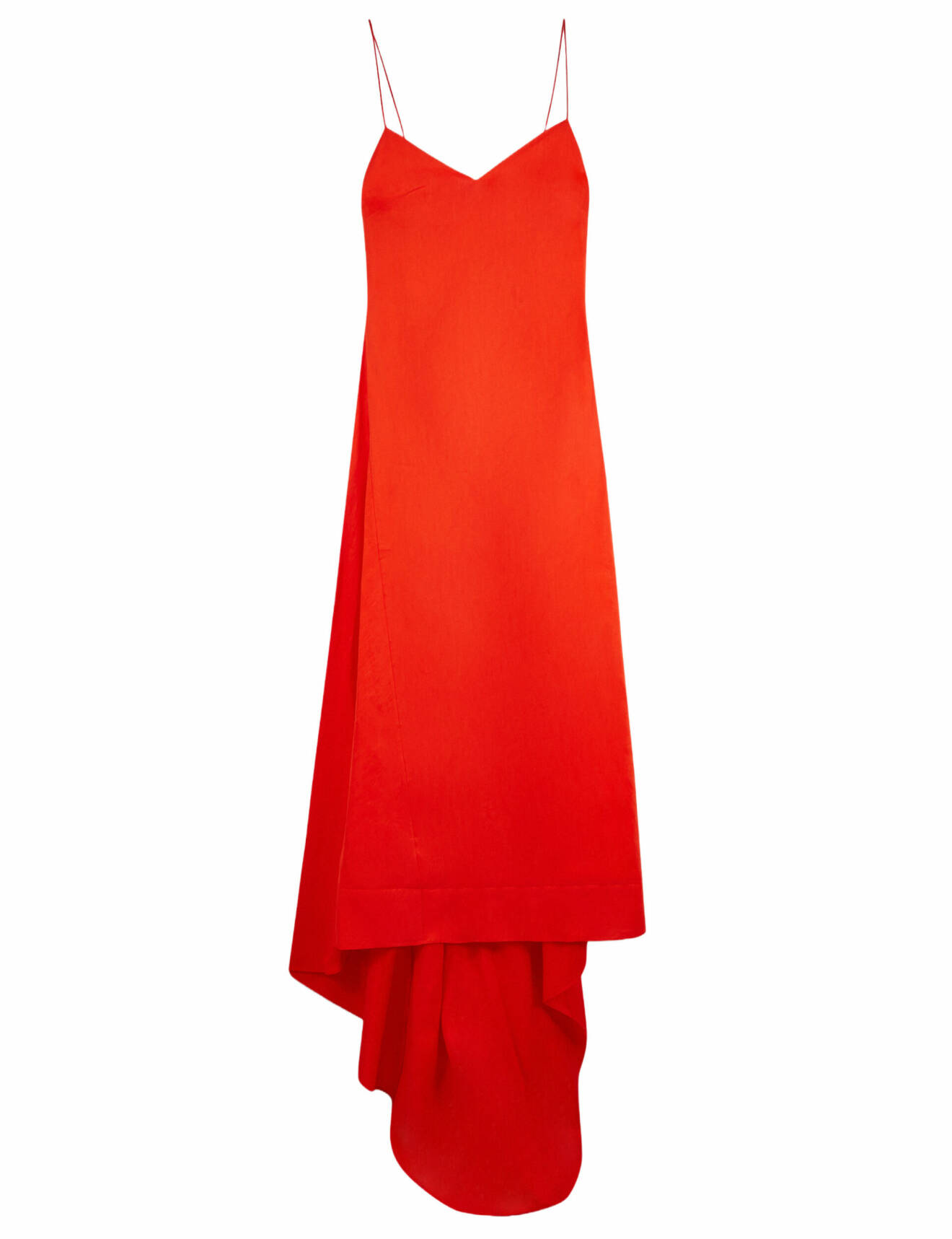 röd klänning med släp