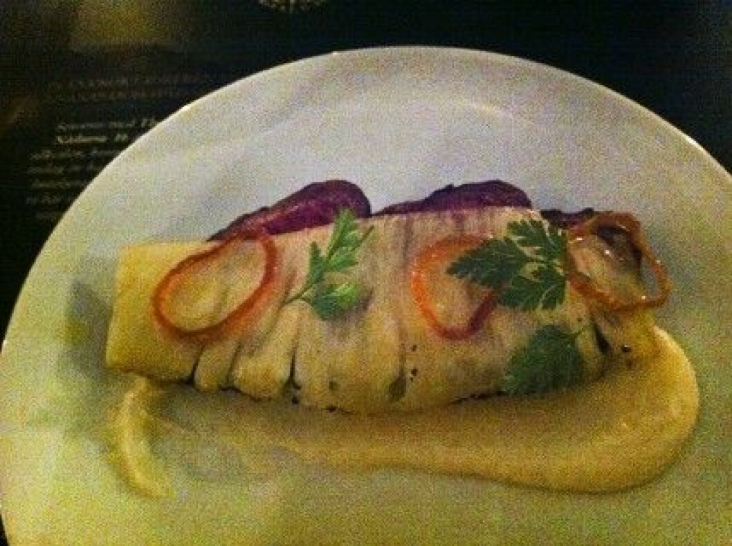 Största utamningen för kocken var att hitta något varmt som fungerade med whiskyn, Irderen med ananas blev det tillslut!