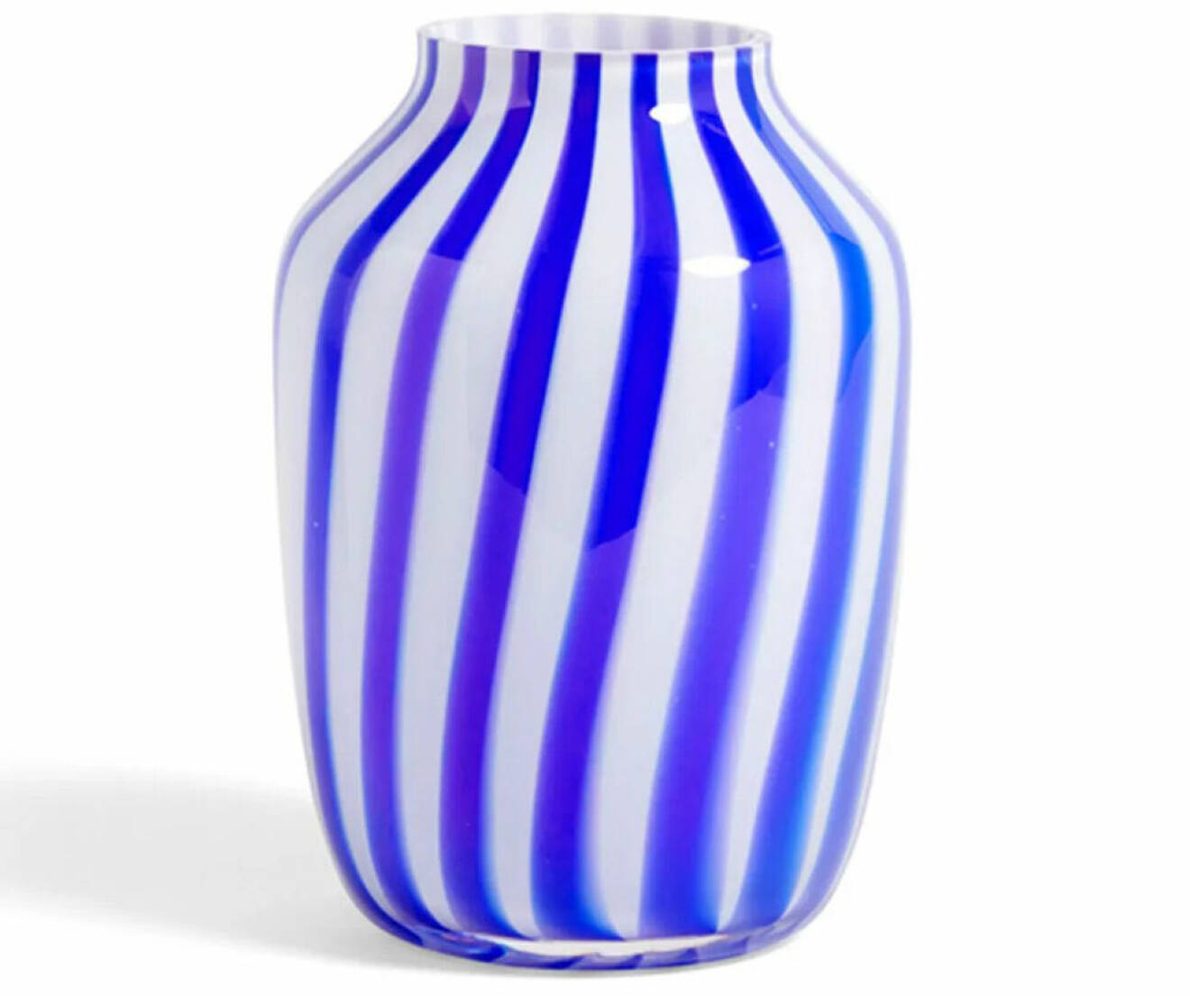 blå randig vas från hyay