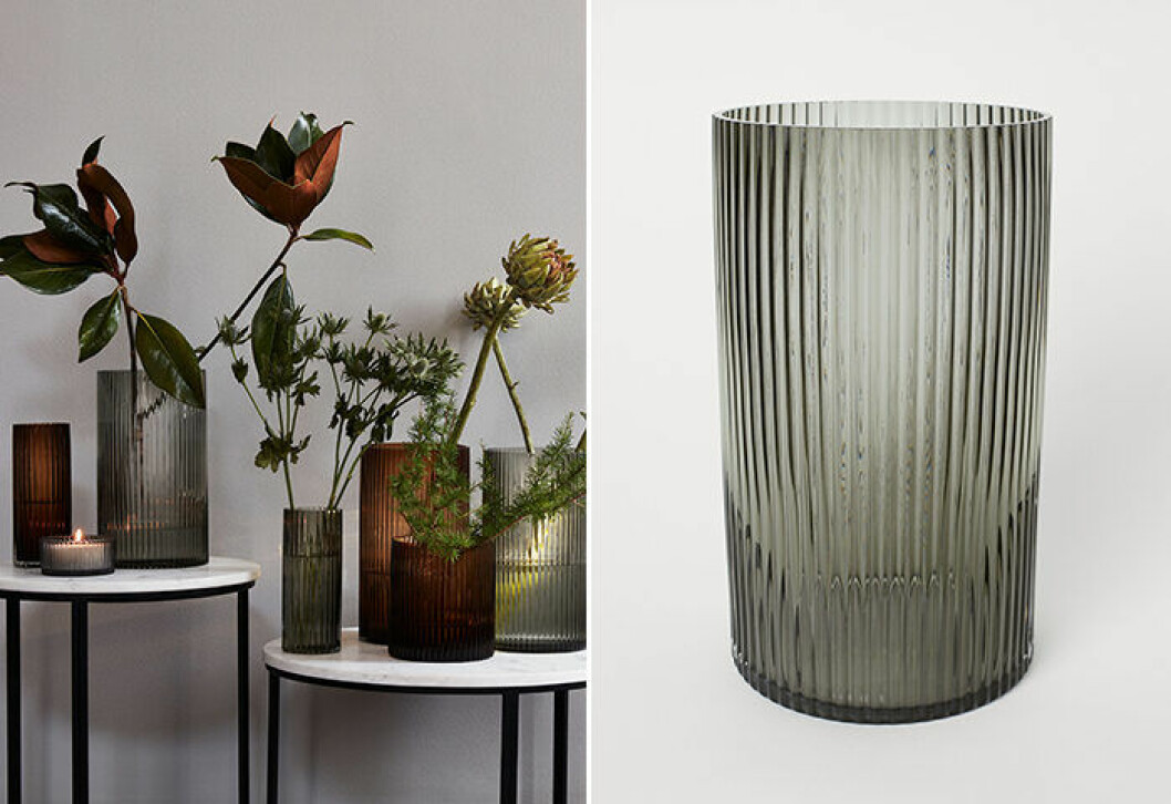 räfflad vas från H&M Home