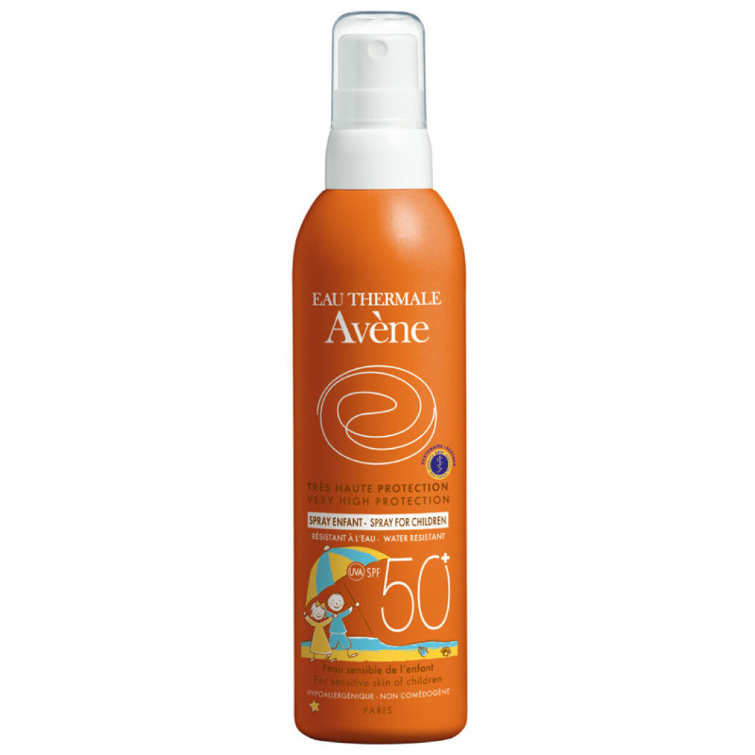 Vattenfast solskydd med spf 50 från Avène. Anpassad för barn och känslig hud.