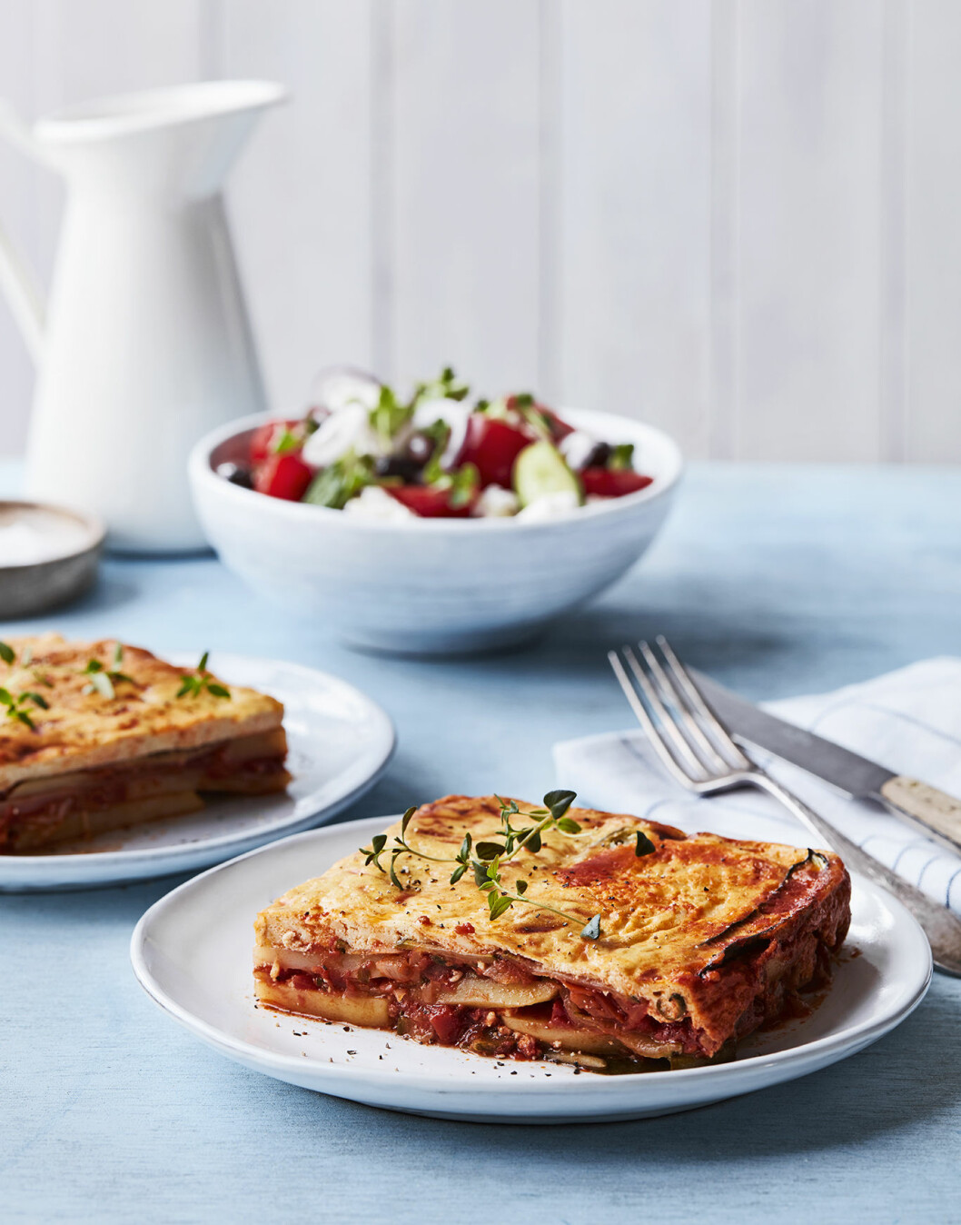 Grekisk vegetarisk moussaka.
