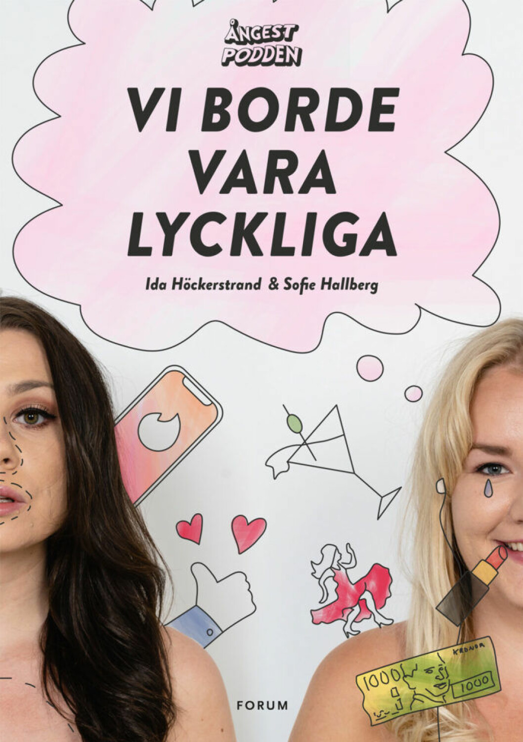 <em>Vi borde vara lyckliga</em> finns bland annat att köpa på Bokus. Läs mer om boken <a href="https://track.adtraction.com/t/t?a=1064669490&as=1212076637&t=2&tk=1&epi=Angestpodden&url=https://www.bokus.com/bok/9789137153667/vi-borde-vara-lyckliga-angestpodden/?source=googleps&gclid=EAIaIQobChMIovqH5qyu4QIVxqwYCh14JgX4EAQYAiABEgJbffD_BwE" target="_blank" rel="noopener">här</a>. Ida Höckerstrand och Sofie Hallberg från Ångestpodden släpper sin första bok – Vi borde vara lyckliga