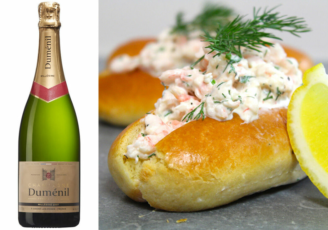 Duménil Brut Millésimé passar till Toast Skagen.