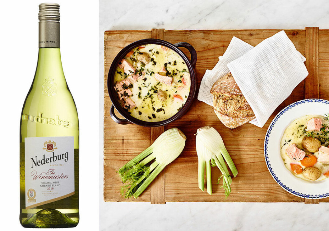 Nederburg Organic Chenin Blanc passar till krämig laxgryta. Nederburg Organic Chenin Blanc passar till krämig laxgryta.