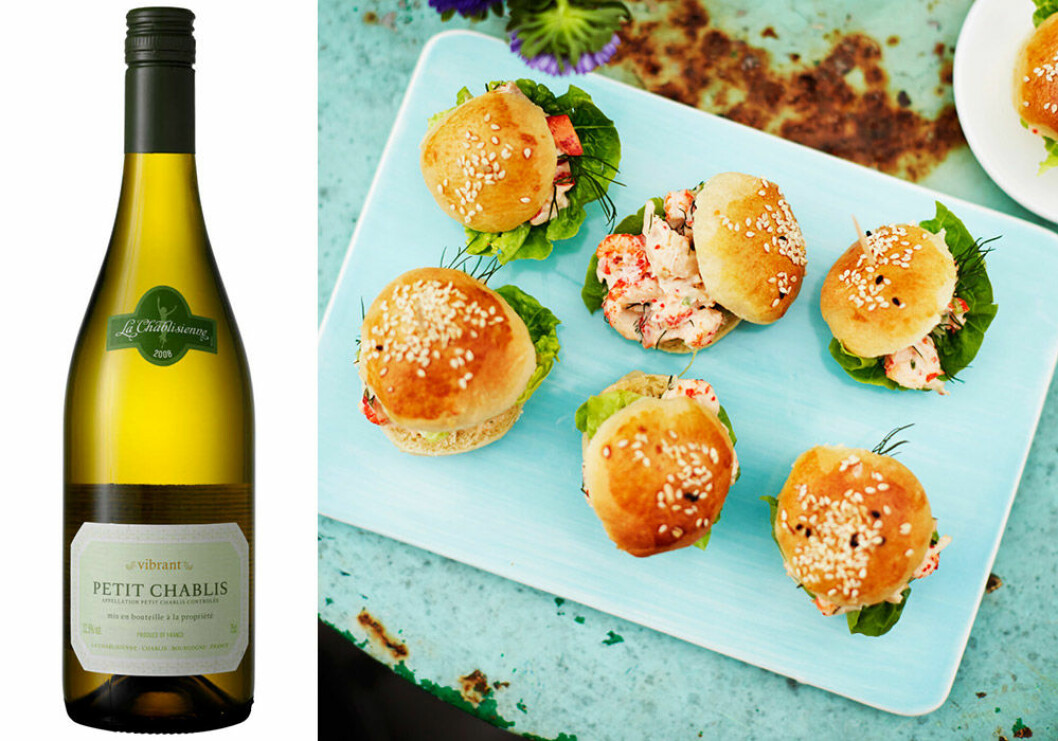 Petit Chablis Vibrant passar till hummerburgare.