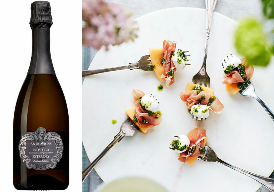 Antica Vigna Prosecco Extra Dry passar till prosciutto. Antica Vigna Prosecco Extra Dry passar till prosciutto.
