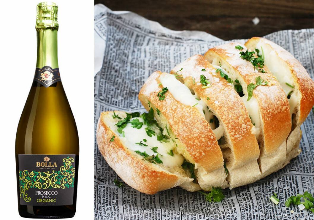 Bolla Prosecco Organic passar till vitlöksbröd med mozzarella. Bolla Prosecco Organic passar till vitlöksbröd med mozzarella.