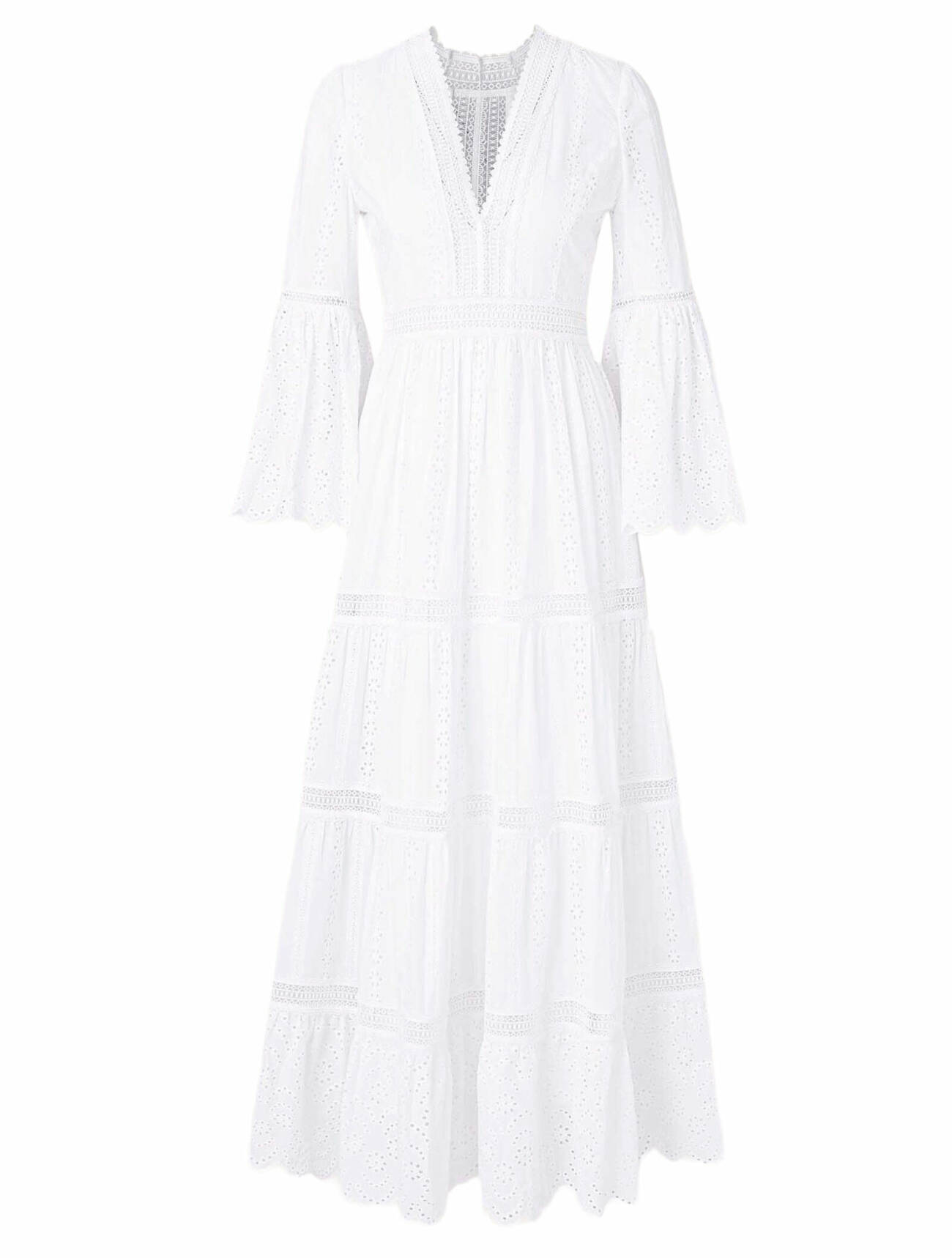 lång vit klänning från by malina