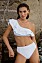 vit enaxlad bikini med matchande topp och trosor från By Malina