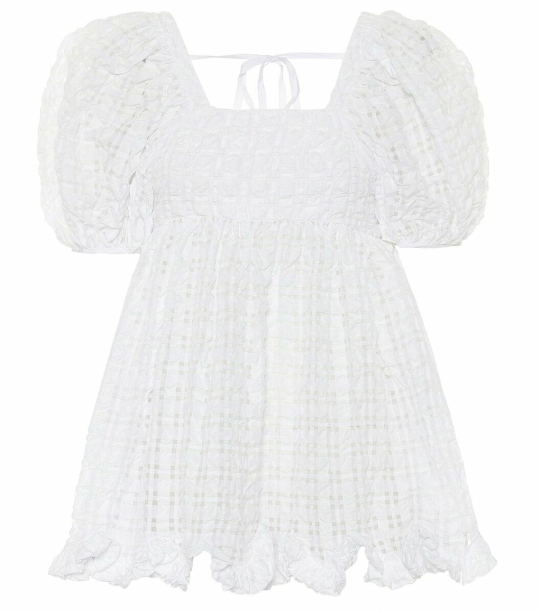 vit blus med puffärm från Cecilie Bahnsen.