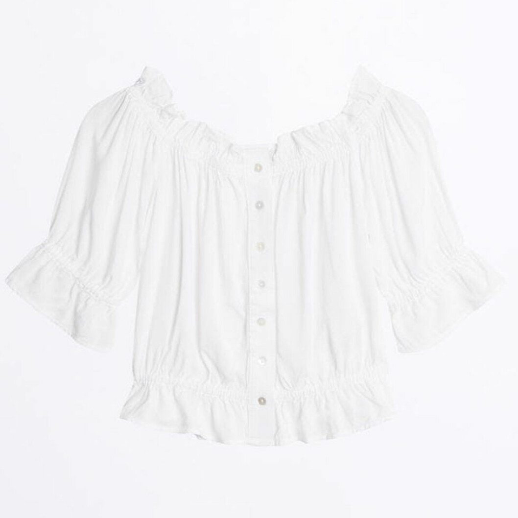 Vit off shoulder-topp