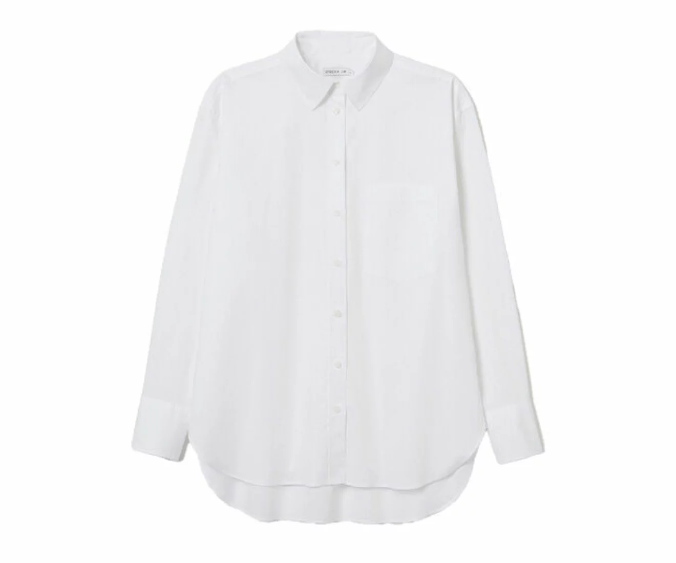 oversize skjorta i vit nyans gjord i vävd bomullspoplin från Stockh lm