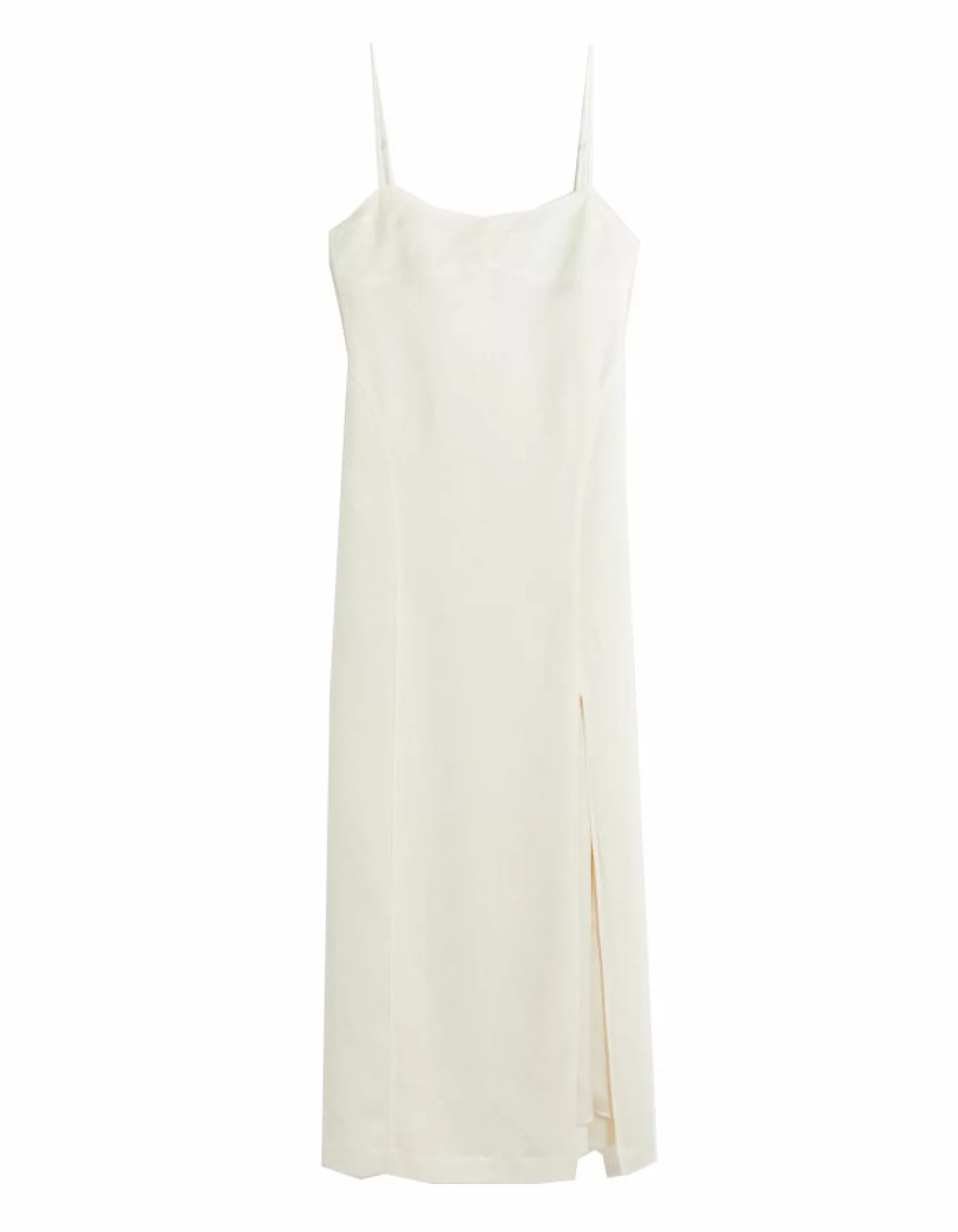 vit slipklänning med cutout från H&amp;M 2022