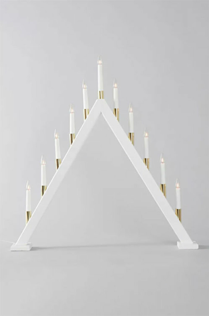 Vit stor adventsljusstake, Jotex