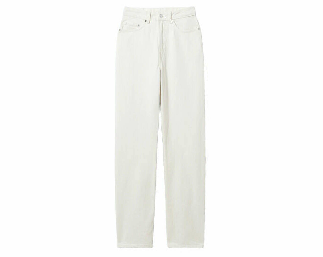 jeans mede extra hög midja i vit nyans gjorda i ekologisk bomull från Weekday