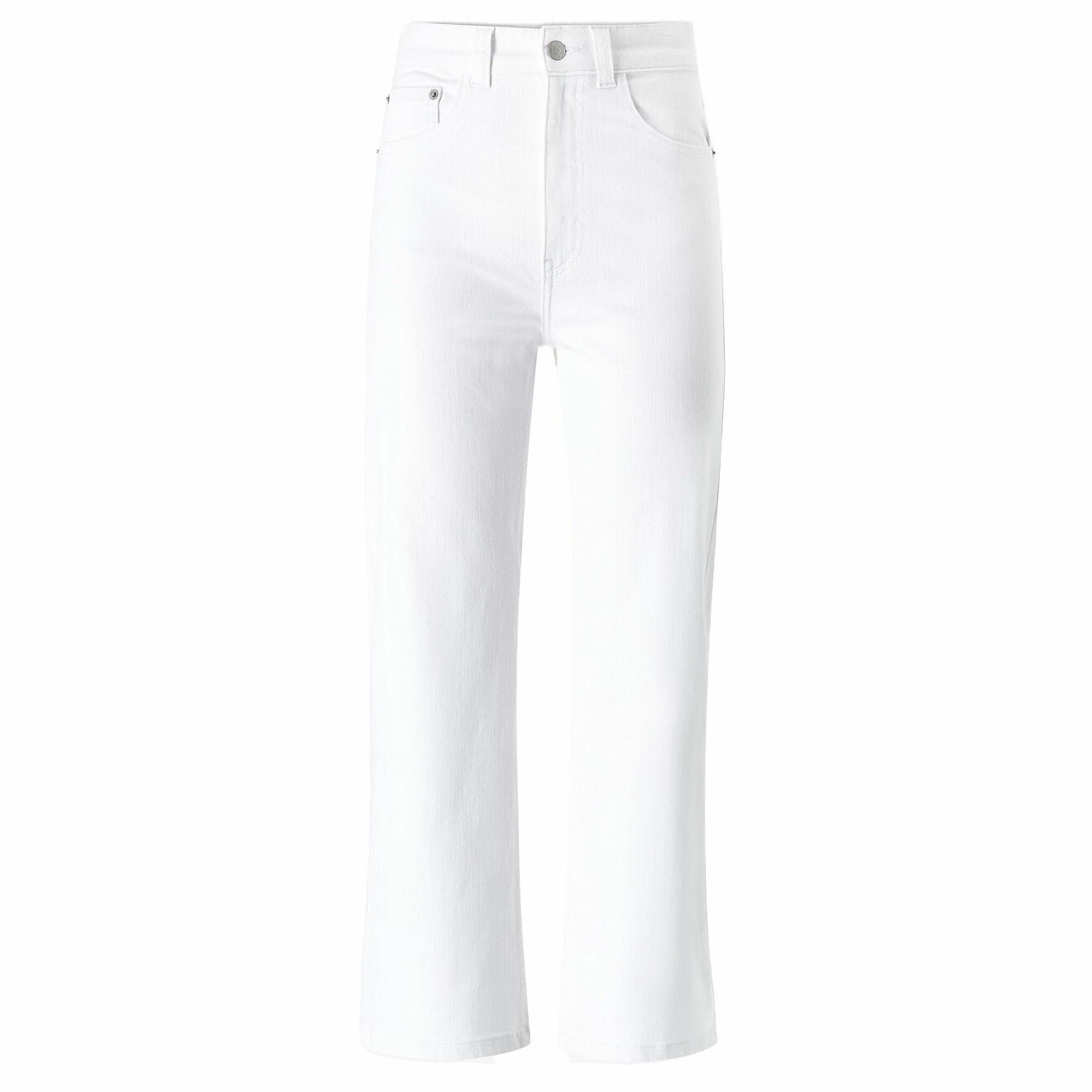vita jeans med hög midja från ellos