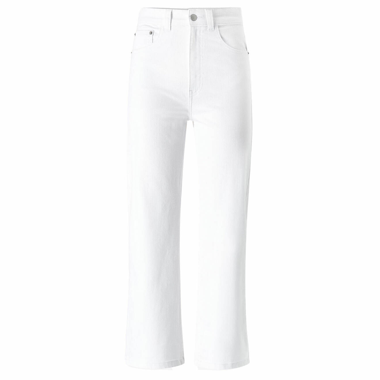 vita jeans med hög midja från ellos