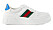 vita sneakers med rött och grönt från Gucci