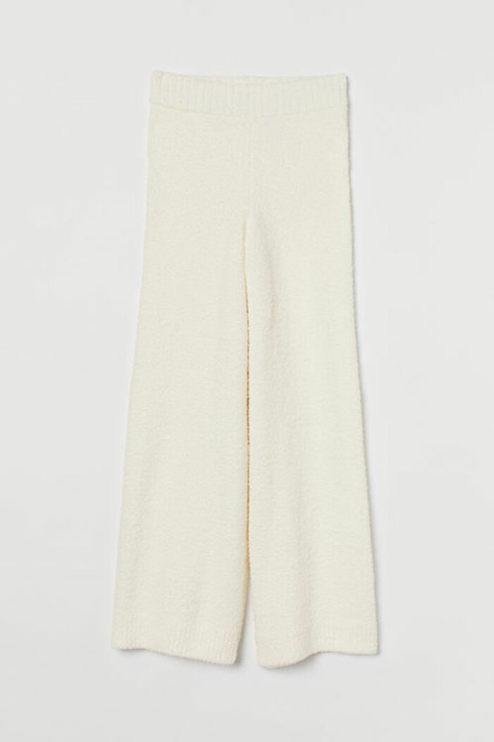 Vita stickade byxor, H&M
