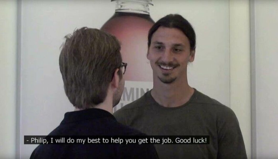 Dagens härligaste reklamfilm: Philip söker jobb på Vitamin Well – och in kommer Zlatan