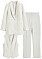 vit tredelad kostym med väst, kavaj och byxor från H&amp;M