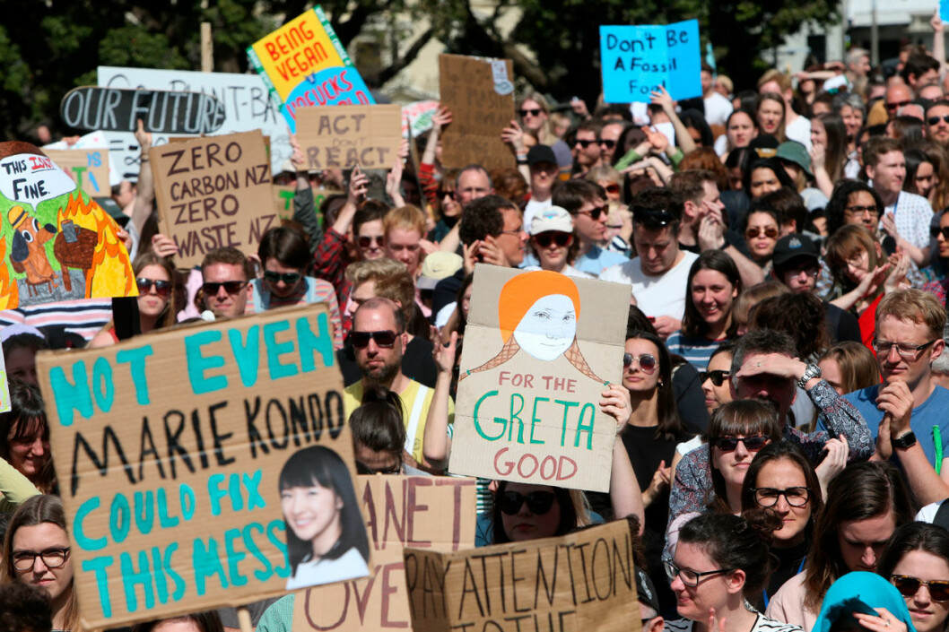 I Nya Zeeland ska cirka 170 000 personer ha deltagit i strejken, vilket motsvarar omkring 3,5 procent av hemlandets population. Greta Thunbergs strejk för klimatet ägde bland annat rum i Nya Zeeland
