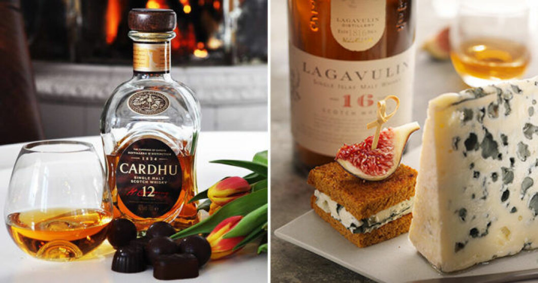 Choklad och ost passar bra till whisky. Choklad och ost passar bra till whisky.