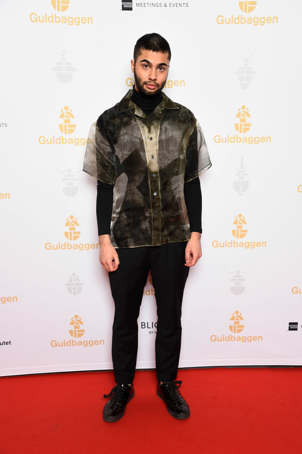 William Spetz. William Spetz på röda mattan på Guldbaggegalan 2020