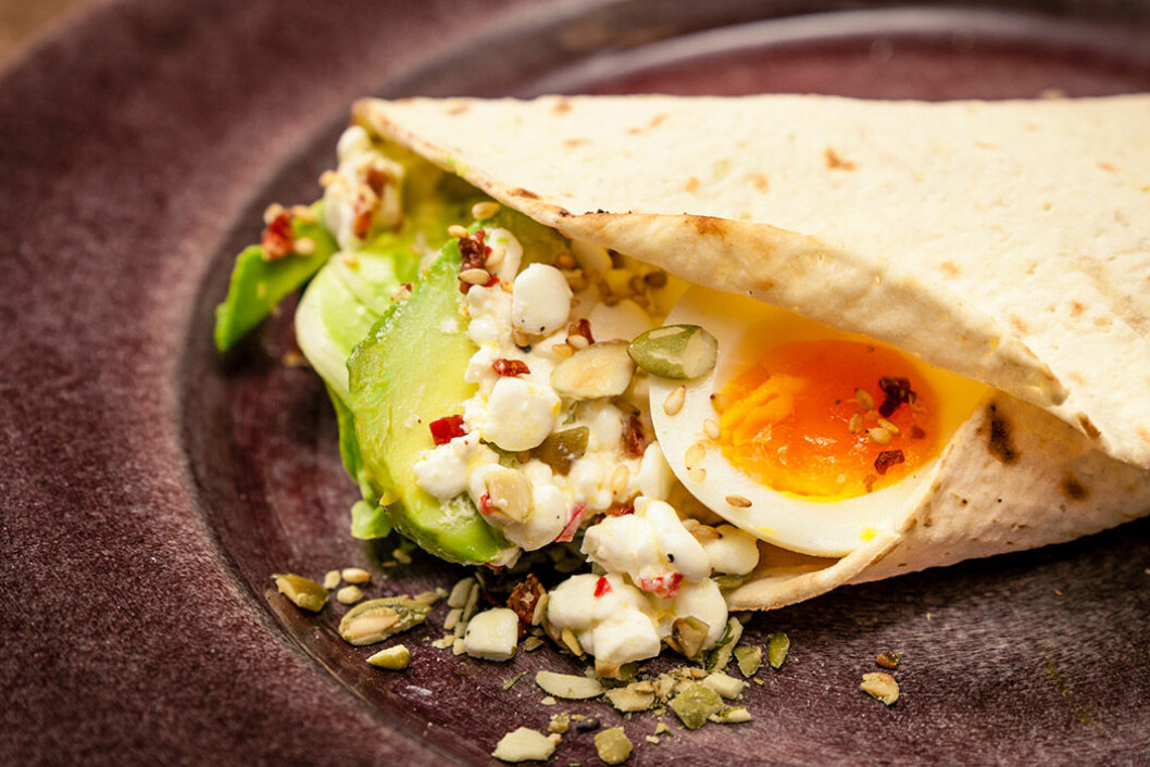 Avokadowrap med ägg och keso ELLE
