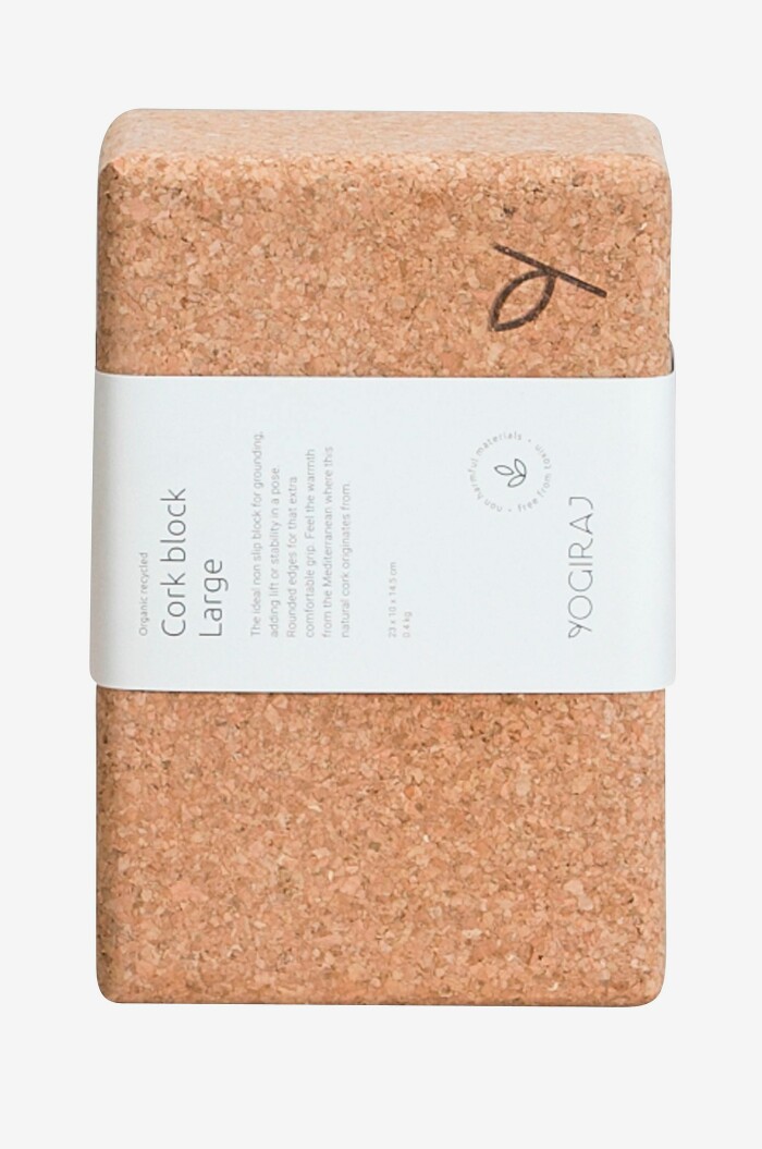 yogablock i kork från yogiraj