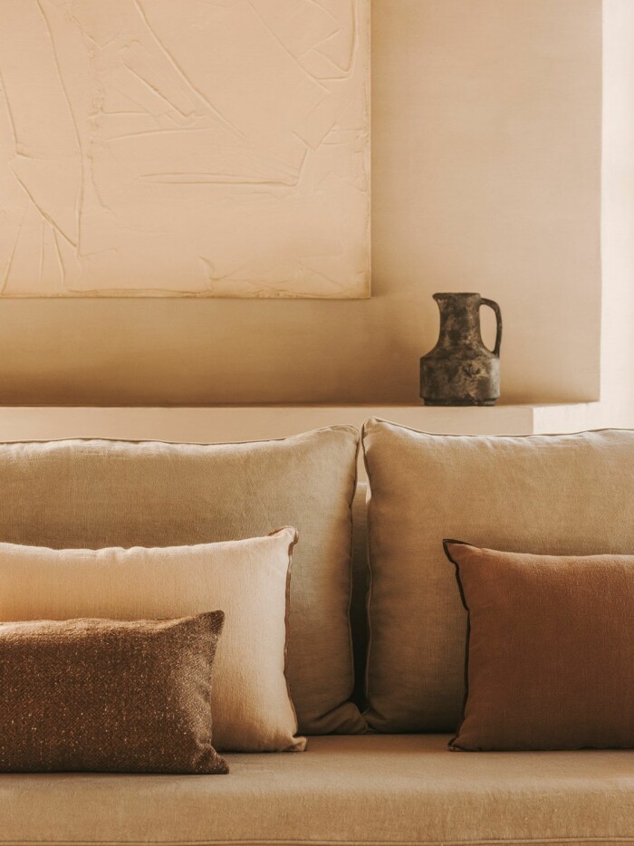 sofistikerad inredning i beige och brunt på Zara Home