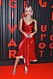 Zara Larsson i röd klänning