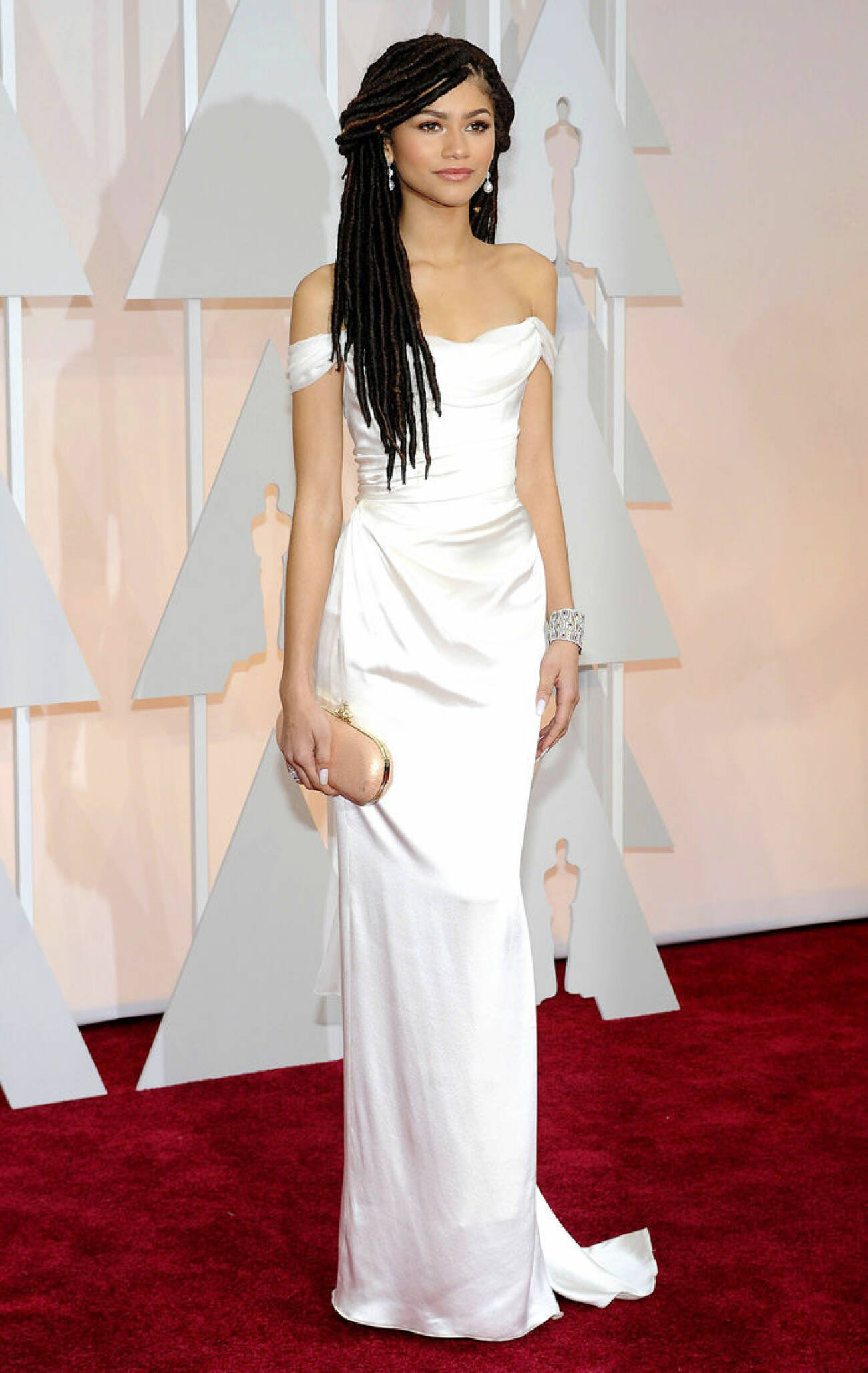En bild på skådespelerskan Zendaya på Oscarsgalan 2015.