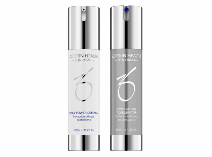 <a target="_blank" href="https://zoskinhealth.se/produkter/daily-power-defense/">ZO Daily Power Defense </a>och<a target="_blank" href="https://zoskinhealth.se/produkter/exfoliation-accelerator/"> ZO Exfoliation Accelerator </a>stärker huden och ger en frisk lyster. ZO Daily Power Defense